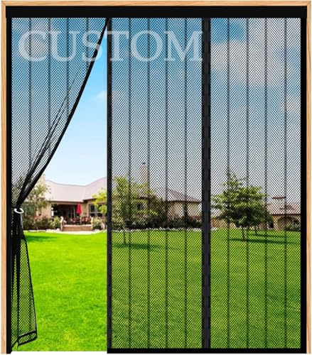 Bespoke Magnetic Screen Door – Tailored to Your Exact Door Frame Dimensions – DIY No-Drill Installation, Self-Sealing Mesh for Patio, Sliding & French Doors – Keep Bugs Out Naturally