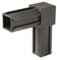 Alberts 426361 Raccord XD pour tubes carrés | 90° | plastique, en noir | 20 x 20 x 1,5 mm