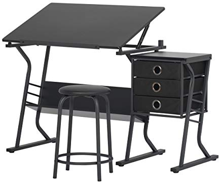 SD STUDIO DESIGNS Eclipse Craft Center in Black / Black 13365