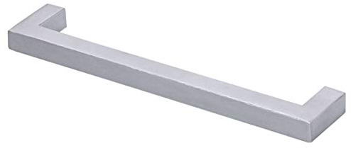 Gedotec EDELSTAHL Schubladengriffe Schrankgriff Stangengriffe eckig | Möbelgriffe Edelstahl matt gebürstet | Profil 10 x 10 mm | Höhe 32 mm | 170 x 10 / BA 160 mm | 1 Stück