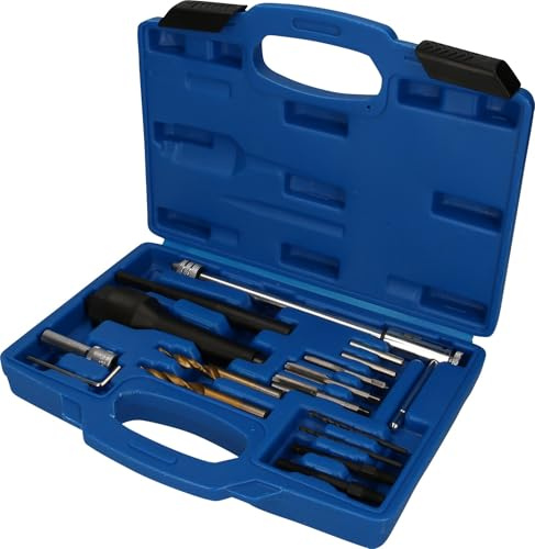 BRILLIANT TOOLS BT561030 Glödstift-montering- och gäng-reparationssats, 16 delar [Powered by KS TOOLS]