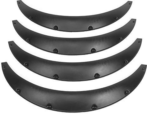Élargisseurs d'aile de Voiture, 4 pièces 90mm/3.5in évasements d'aile Flexibles universels Larges Arches de sourcil de Roue gardes Anti-éclaboussures pour SUV de Voiture Tout-Terrain