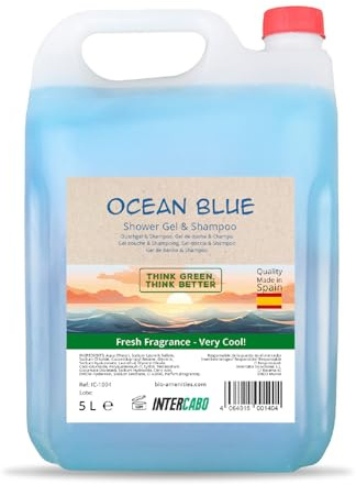 INTERCABO - Duschgel & Shampoo 2 in1 Ocean im 5L Nachfüllkanister - Hair & Body - Duschgel für Hotels, Shampoo für Spender, Körperpflege Nachfüllung - 5L