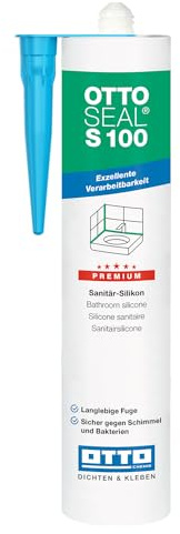 S100 Premium-Sanitär-Silikon 300ml inkl. kör4u Tülle (C01 Weiß)