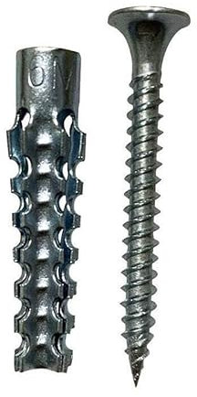 GETREY Dehnbolzen Rawl, Ankerbolzen, 6/8 mm Dehnschraube for Gipskarton, Eisen, Dehnrohrstopfen, Ziegelwand, Dehnschrauben, Rohr, Holz, Hardware-Werkzeug (25 Stück) (Farbe: 6 mm)