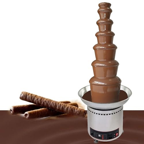 NYANS Fuente de Chocolate Comercial de 7 Niveles, Cascada de Fondue de Chocolate de 350W, para Fiesta de Bodas de Cumpleaños, Crisol de Chocolate Profesional