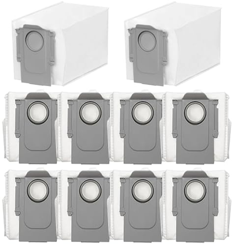 HoHumoca-pack med 10 dammsugarpåsar och tillbehör för Roborock Saros 10R/Qrevo Curv/Qrevo Edge/Q Revo/Qrevo Pro/Qrevo MaxV/Qrevo Master, reservdelsdammsugarpåsar för Roborock S8 MaxV