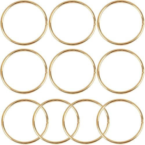 BetterJonny 10Pcs Metallringe zum Basteln, 15cm Metallringe Drahtringe Deko Ringe Makramee Zubehör Deko Metall Ringe zum Aufhängen für Traumfänger Ring Makramee Wickeltechnik Hochzeitskranz, Gold