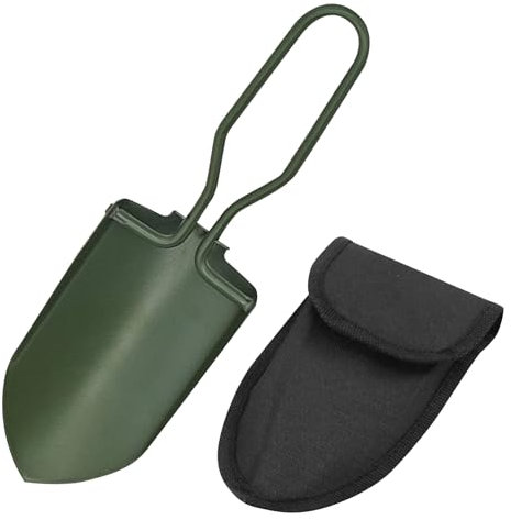 Klappschaufel 1 Stücke, Klappspaten, Mini Schaufel, Edelstahl Klappbar mit Aufbewahrungstasche, Kleine Schaufel, Camping Schaufel, Gartenschaufel Klein, für Garten Blumenkelle Camping Outdoor