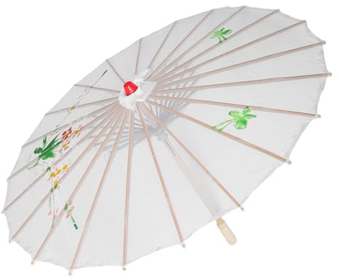 FRCOLOR Antiker Seidenschirm Chinesische Regenschirme Für Frauen Chinesischer Tanzschirm Gartenschirm Chinesischer Japanischer Schirm Flacher Schirm Japanischer Rosa