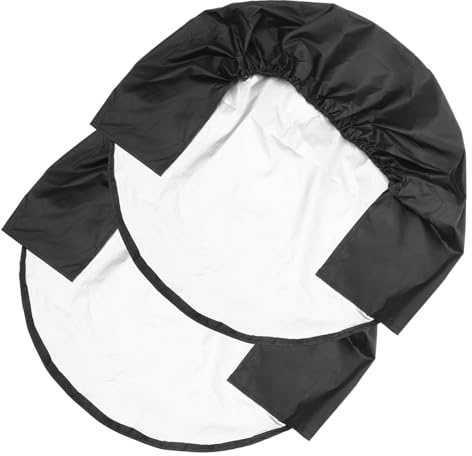 GALPADA Housse de Pneu Ronde Noire 210d Oxford Anti-poussière et Protecteur de Roue pour Camping-Car 2pcs 28,5 Pouces Accessoire Extérieur Solide
