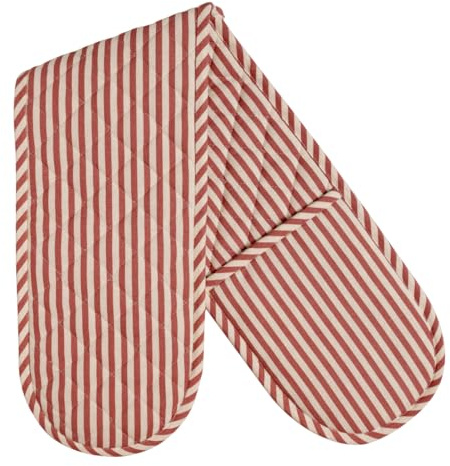 Anna Michelle Oven Gloves Heat Resistant Cotton Double Oven Gloves for Cooking Baking Heat Proof Oven Mitts for the Kitchen (Rose)