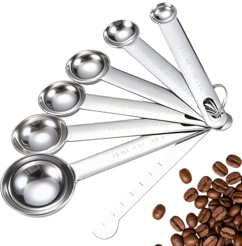 7 Pcs Measuring Spoons Sets, Measuring Spoons Cup Measurements Set, Tablespoon Measurings Spoon Teaspoon Measurings Spoon Cup Measures Suitable for Kitchen Baking Use