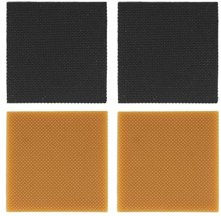 4PCS Patchs Antidérapants pour Talons Hauts,60 * 60MM,Coussinets Antidérapants, Patchs de Réparation de Talons et Semelles en Caoutchouc, Protection Antidérapante, Noir et Jaune, Femmes et Hommes