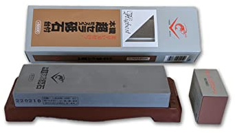 Sanelli Ambrogio SS-5000 Naniwa Polishing Industry Shrimp Mark, Professional Super Ceramic Whetstone with Base