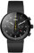Braun Mens Prestige Chronograph with Date Analogue Quartz Watch, Black Dial and Rubber Strap, 43mm Black Stainless Steel Case, Model BN0095BKBKBKG.