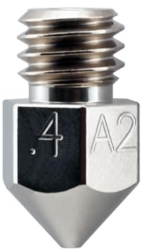 Micro Swiss MK8 beschichtete, verschleißfeste Düse aus A2-Werkzeugstahl (MakerBot, Craftbot, Creality CR10, Tevo Tornado), 4 mm