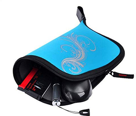 ASEOK Multifunctional Zipper Computer Gaming Mouse Pad/Mat,Computer Data Cable Package,Laptop Peripheral Accessories for Computer Laptop Office Typist Outdoor Office (Blue)