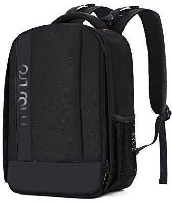 MOSISO Zaino Fotocamera,Zaino Fotografico DSLR/SLR/Mirrorless, Imbottito, Antiurto, con Inserti Modulari Personalizzati&Supporto per Treppiede Compatibile con Canon, Nikon, Sony etc,Nero