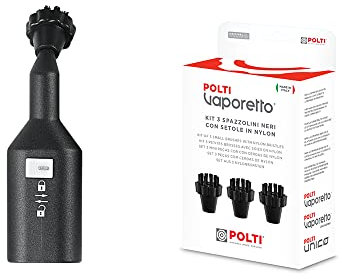 Polti Vaporetto 120 Grad Konzentrator-Aufsatz für Eco Pro 3.0 und Classic Dampfreiniger & Set mit 3 kleinen Bürsten mit Nylonborsten