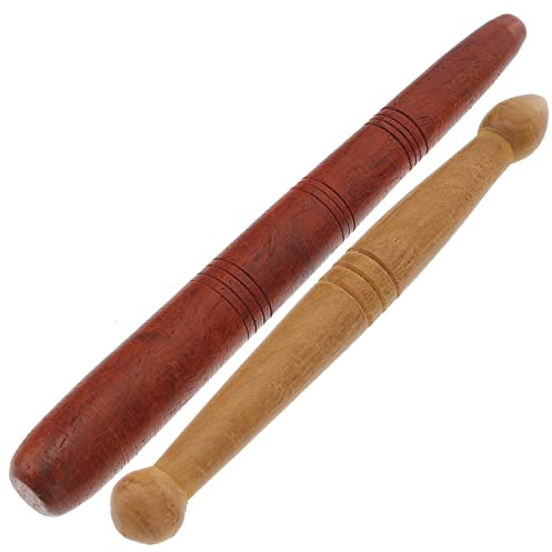 HOMSFOU Bâtons De Massage En Bois 13.50 Cm Pour Pieds - Outils De Réflexologie Acupression Compacts Pour Relaxation À Domicile Et Salon De Beauté - Ensemble De 2 Pièces