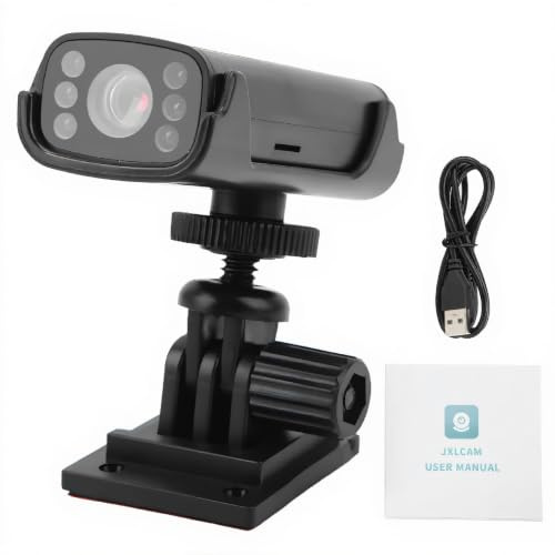 Telecamera di Sicurezza WiFi, 1080P IR Visione Notturna Mini Registratore Video Supporto Rilevamento Mobile, Registrazione Video Ciclica, Monitor Remoto, Batteria 500mAh