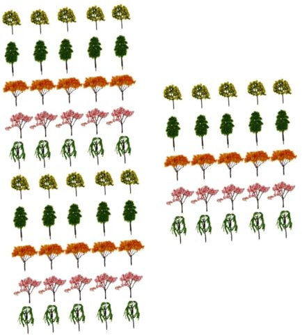 EXCEART 75 STK Mikro-Landschaftsverzierung Artificial Tree kunstpflanze spielsachen für Kinder DIY-Dekoration Fun Toy gartendeko Mini Baumschmuck Hawaii Modell Simulationsbaum Plastikblume