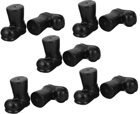 Garneck 10St Weihnachtsstiefel Weihnachtsmann-Stiefel Nikolausstiefel-Kostüm weihnachtsdeko Weihnachts geschirrset dekorativer Stiefel Weihnachtsmann Requisiten Plastik