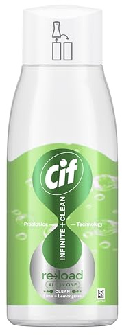 Cif Infinite Clean Lime & Lemongrass All in One Cleaner Reload with probiotics technology for a long-lasting clean* 590 ml