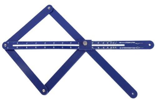 Premium Eckwinkelmesser, Eckwinkelsucher, 0–170 ° Goniometer-Lineal, Konstruktionswinkelmesser, Edelstahl, digitaler Winkelmesser mit Skala, multifunktionaler diagonaler Deckenprofiler