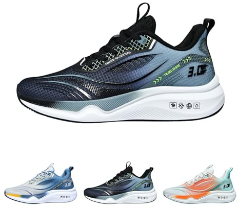 Generisch Chaussures de course pour homme - Chaussures de sport - Amortissement - Légères - Pour le fitness, le jogging, la marche - Respirantes - Pour les loisirs - Chaussures de course sur route