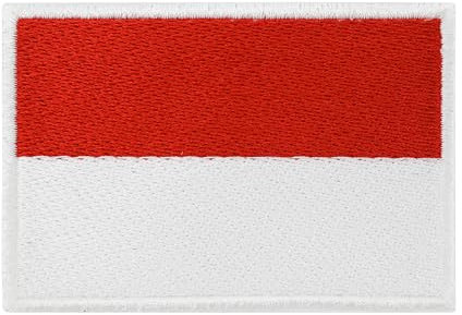 Finally Home Patch with Hook-and-Loop Closure - Indonesia Flag | 5.4 x 7.9 cm | Indonesian Patches, Bali Patches, Indonesia Flag Badge Backpacker