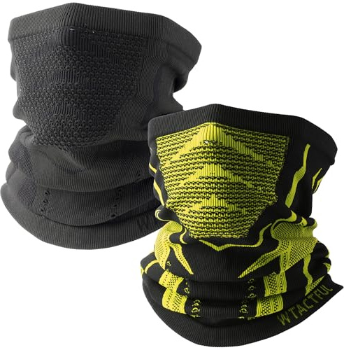 WTACTFUL Schlauchschal Herren (2 Stück/1 Stück) Halbe Sturmhaube Halstuch Herren Halswärmer Ski Mask Halsschlauc Neck Gaiter Atmungsaktive für Winter Motorrad Laufen Skifahren Snowboarden