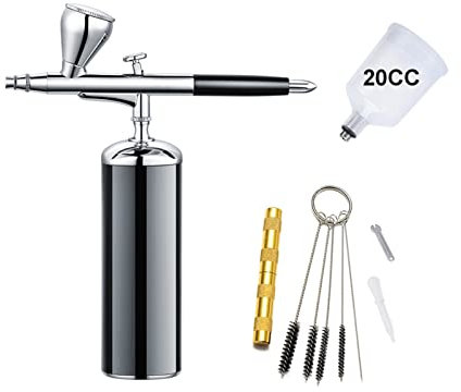 Pulvérisateurs de Peinture, Aérographe portable avec compresseur Set multi-fonctionnel Coffre-fort de grande capacité Coupe d'encre de pistolet de pistolet de nettoyage de pistolet de nettoyage de bro