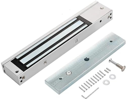 Serrure magnétique électrique étanche for l'extérieur et l'intérieur, 280KG, 600lbs, Force de maintien, serrure électromagnétique 12V, sécurité anti-échec, for porte,Sécurité