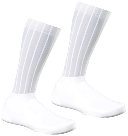 KiBcsLic Copriscarpe da Ciclismo, Scarpe da Ciclismo, Copriscarpe da Impermeabili Pioggia Ciclismo per Sport All'aria Aperta, Bianco L