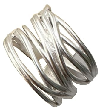 Wiffe Bagues en cuivre tissé avec croix, anneaux élégants entrecroisés conçus, cuivres confortables pour dames élégantes, styles d ' emballage sophistiqués