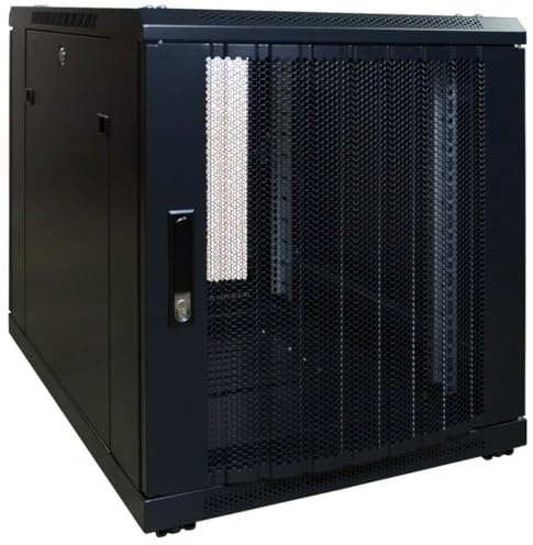 12 E/15 HE Serverskåp, med glasdörr/perforerad dörr (BxD x H) 600 x 800 x 634 mm 12 HE Perforierter Fronttür
