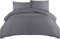 Utopia Bedding Copripiumino 3 pezzi Una Piazza e Mezza - Microfibra Copripiumino 200x200cm + Federe 50x75cm - Grigio