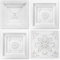 Stock rimanente! Pannelli per soffitto in poliuretano - pannello decorativo a stucco robusto e stabile 60x60cm - (Hexim FH5085) pannello rosetta decorazione soffitto schiuma dura