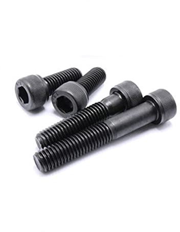 LAZIRO 5 pièces M7 Boulon à Six pans Creux vis à tête moletée boulons en Acier vis M7 X 45mm Noir