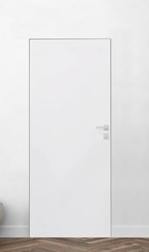 Versteckte versenkbare Türen unsichtbar in der Wand 70/80/90 (weiß, 70-809x2073 links nach außen öffnend)