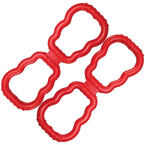 KONG Tug Toy - Dog Supplies for Tug of War - Natural Rubber Dog Toy for Outdoor & Indoor Playtime - for Medium/Large Dogs (2 Pack)