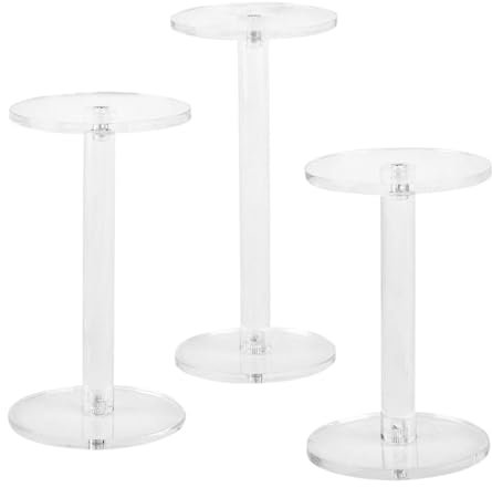 HuadaXtai Lot de 3 Anneaux Ronds en Acrylique pour Petits Gâteaux, Desserts, Bijoux