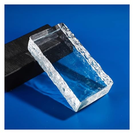 Glass Blocks Transparent Square Glass Brick Soundproof Heat-Insulating ，for Home Partition Bathroom Decoration(Style2)