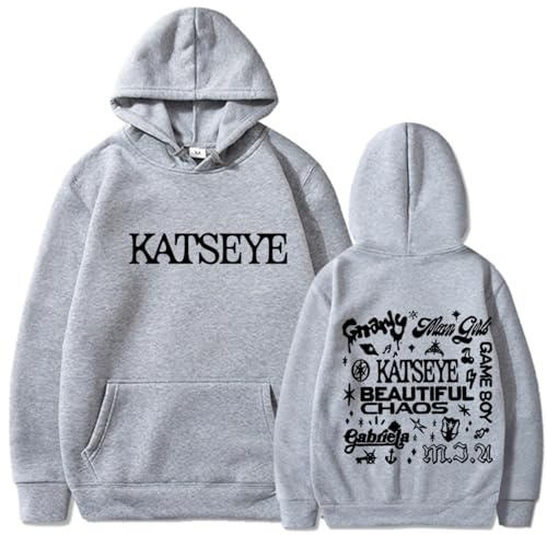 para Katseye Sudadera mujer de gran tamaño con capucha, sudadera con capucha elegante con estilo retro, sudadera de invierno para hombres y mujeres, estilo Harajuku elegante y casual, suéter de felpa