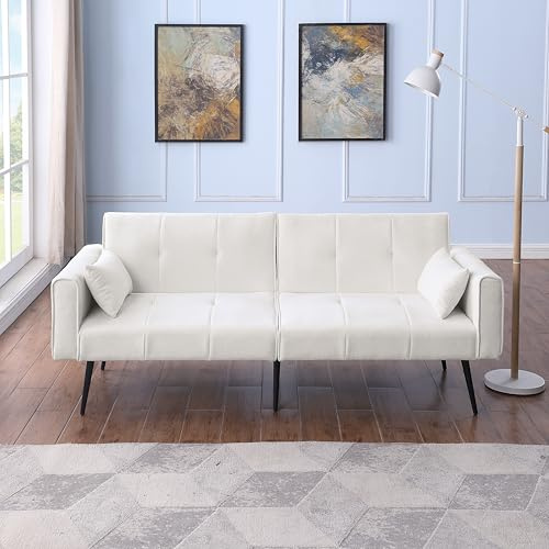 VSOGA Futon Soffsäng, modern 15 cm futon soffa konvertibel till säng, Sleeper Vardagsrum Furniture Set – passar små utrymmen