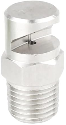 1/8 1/4 3/8 1/2 3/4 BSSP Ugello a ventola piatta grandangolare in acciaio inossidabile Raffreddamento for la rimozione della polvere a forma di ventaglio da 120 gradi(Hole 2.4mm,1/2)