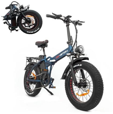 Woozis Fat Bike Elettrica 20x4.0,Bici Pieghevole 250W 95Nm,Autonomia 130km, 48V 15Ah,Freni a Disco Idraulici,Forcella Ammortizzata Idraulica,EN15194