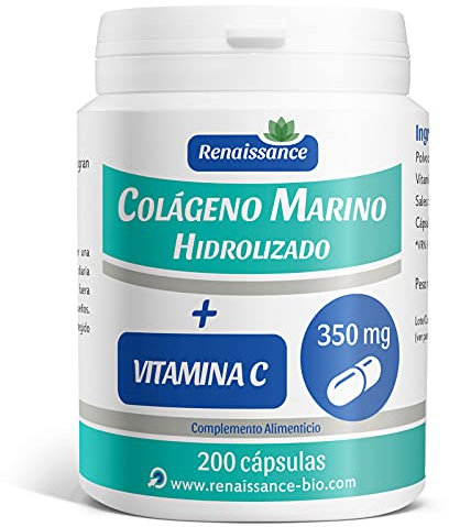 Colágeno Marino Hidrolizado y Vitamina C - 200 cápsulas
